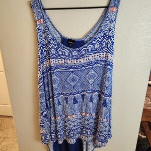 Torrid 5X Mix Media Boho Sleeveless Paisley Tank Top